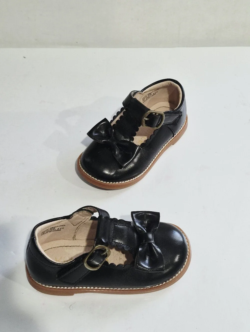 KIDERENCE Baby Girl Black Bow Mary Jane Shoes